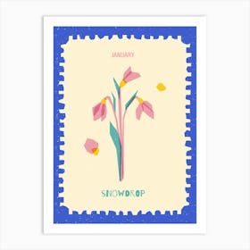 January Birthmonth Flower Snowdrop 1 Art Print