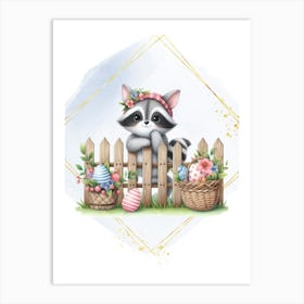 Easter Raccoon Art Print