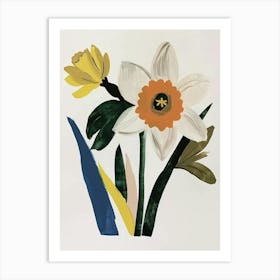 Painted Florals Daffodil 3 Art Print