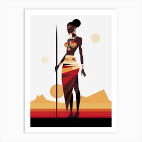 African Tribal Beauty Art Print