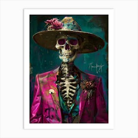 Day Of The Dead Skeleton 4 Art Print