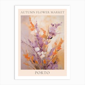 Autumn Flower Market Poster Porto Art Print