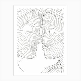 Abstract Portrait Series 8 Art Print