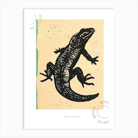 Grand Cayman Gecko Bold Block 1 Poster Art Print