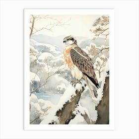 Winter Bird Painting Osprey 2 Art Print