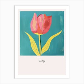 Tulip 2 Square Flower Illustration Poster Art Print