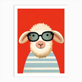 Little Sheep 1 Wearing Sunglasses Art Print