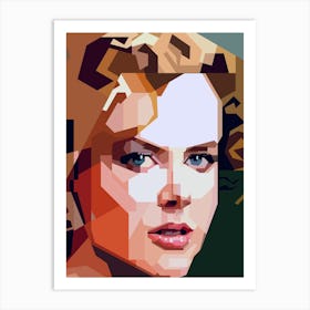 Retro Nicole Kidman Art Print