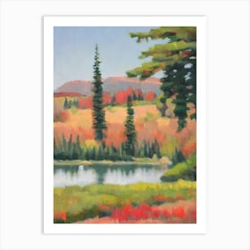 Red Pine Tree Watercolour Art Print