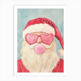 Santa Claus With Sunglasses Art Print