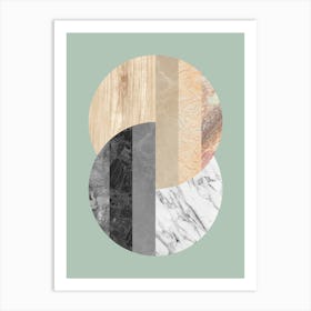 Collage geometric textures 3 Art Print