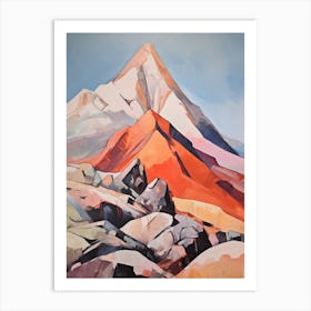 Mount Dickey Usa 1 Mountain Painting Art Print