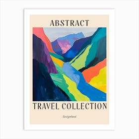 Abstract Travel Collection Poster Switzerland 2 Art Print