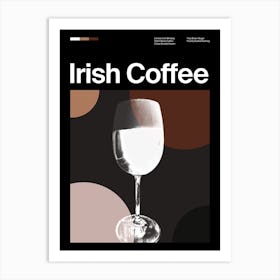 Mid Century Dark Irish Coffee Art Print