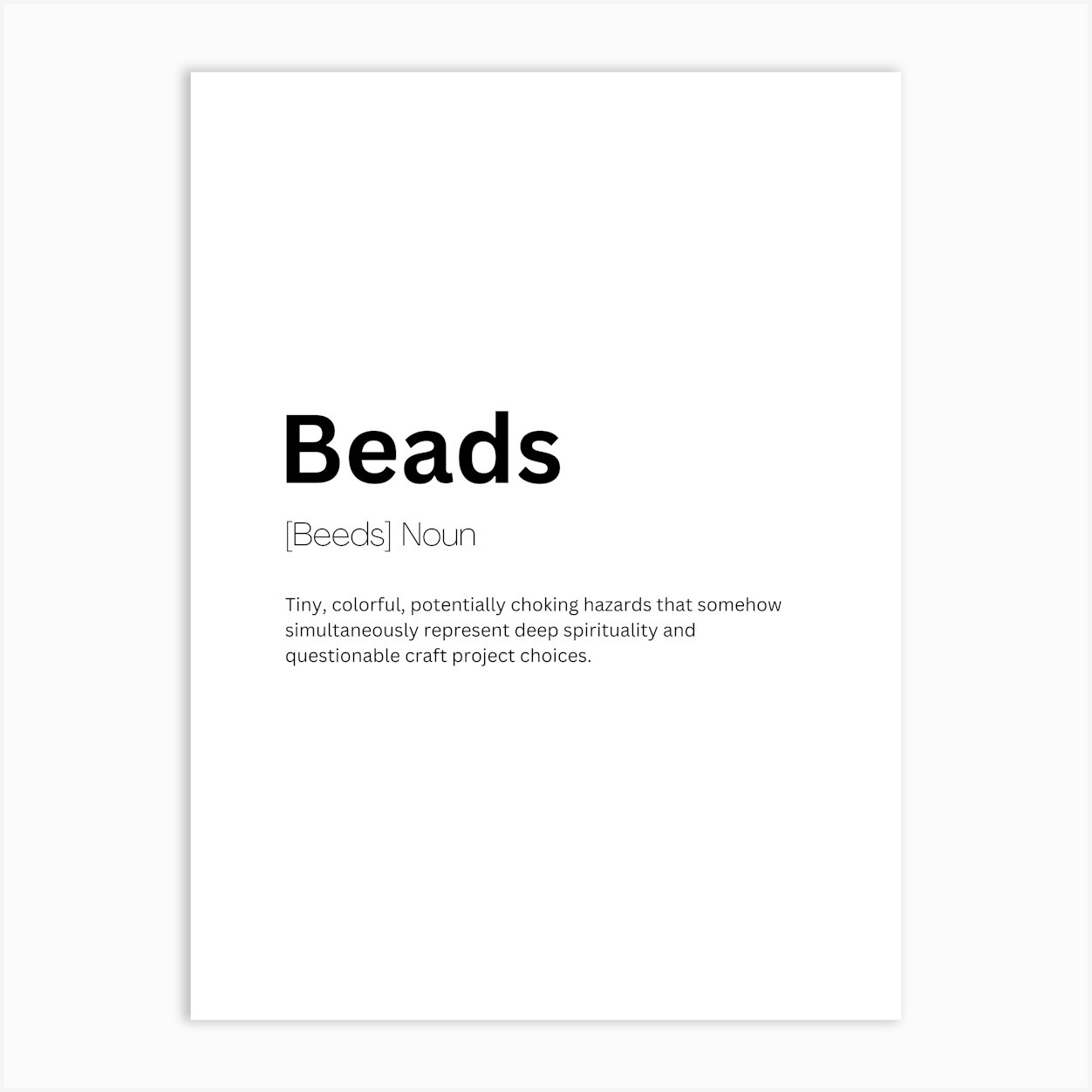 Beads Definition Meaning 1 Art Print by Kaigozen