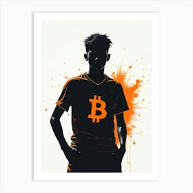 Bitcoin Man Art Print