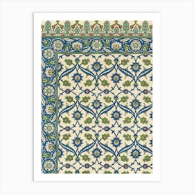 Arabic Art Pattern, Emile Prisses D’Avennes, La Decoration Arabe, Digitally Enhanced Lithograph From Own3 Art Print