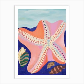 Maximalist Animal Painting Starfish 3 Art Print