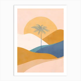 Palm Tree In The Desert Art Print