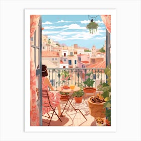 Malaga Spain 3 Illustration Art Print