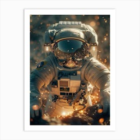 Astronaut In Space 2 Art Print