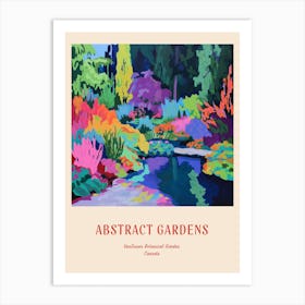 Colourful Gardens Vandusen Botanical Garden Canada 1 Red Poster Art Print