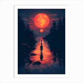 Red Moon 4 Art Print