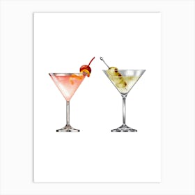 Martini Set Art Print