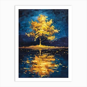 Golden Tree 1 Art Print