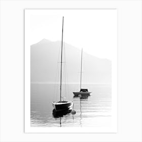 Sailboats On The Lake Art Print