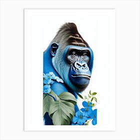 Cheeky Gorilla Gorillas Decoupage 2 Art Print