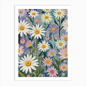 Liquid Daisies no2 Art Print