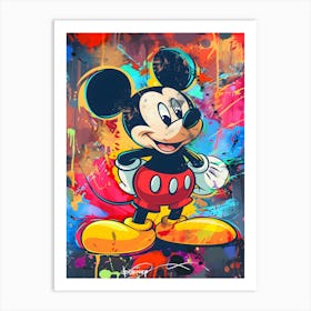 Mickey Mouse Graffiti Art Print