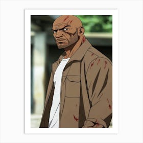 Black Hero Anime Art Print