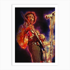 Spirit Of Jimi Hendrix In Concert Art Print