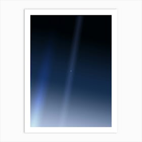 Pale Blue Dot poster, NASA Voyager 1 (2020 revision) — Space poster, science print, wall art, NASA poster, vector art Art Print