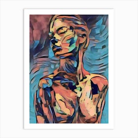 Abstract Of A Topless Woman Art Print