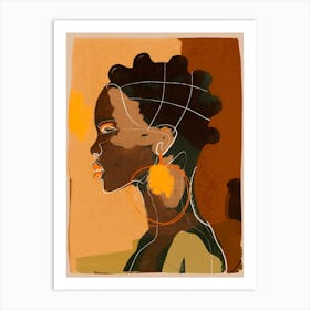 Abstract Art Girl Portrait Art Print