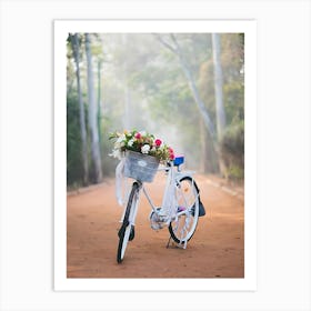 Bicycle With Flowers Art Print