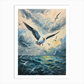 Seagulls In Flight 1 Art Print