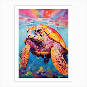 Sea Turtle Swimming 8 Art Print