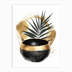 Gold And Black Bowl 2 Art Print