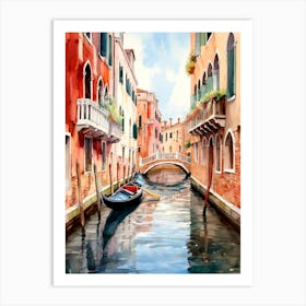 Gondola Canal Venice, Italy Art Print