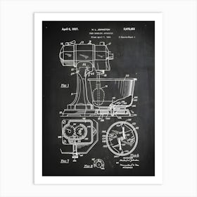 Kitchen Art Kitchen Poster Kitchen Patent Home Decor Vintage Kitchen Poster Kitchen Mixer Cook Print Patent Print Hk8511 Art Print