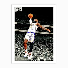 Lebron James Of The Los Angeles Lakers Dunks The Ball During The Game Against The Phoenix Suns Art Print