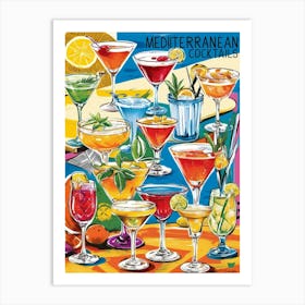 Mediterranean Cocktails Art Print