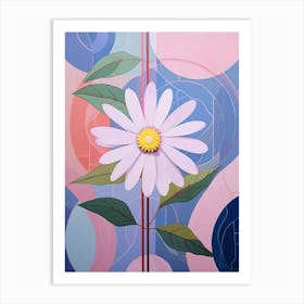 Asters 7 Hilma Af Klint Inspired Pastel Flower Painting Art Print