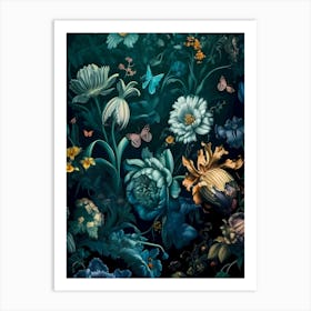 Floral Wallpaper Art Print