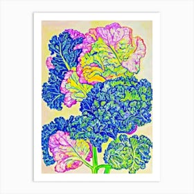 Kale 2 Fauvist vegetable Art Print