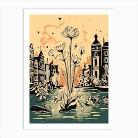 Amsterdam, Flower Collage 2 Art Print